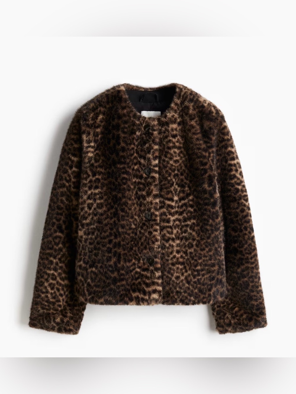 Leopard Faux Fur Short Jacket